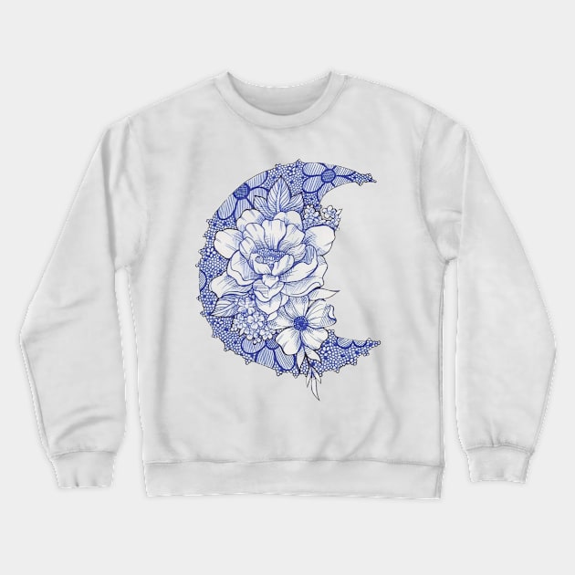 Traditional lunar lace Crewneck Sweatshirt by WtfBugg